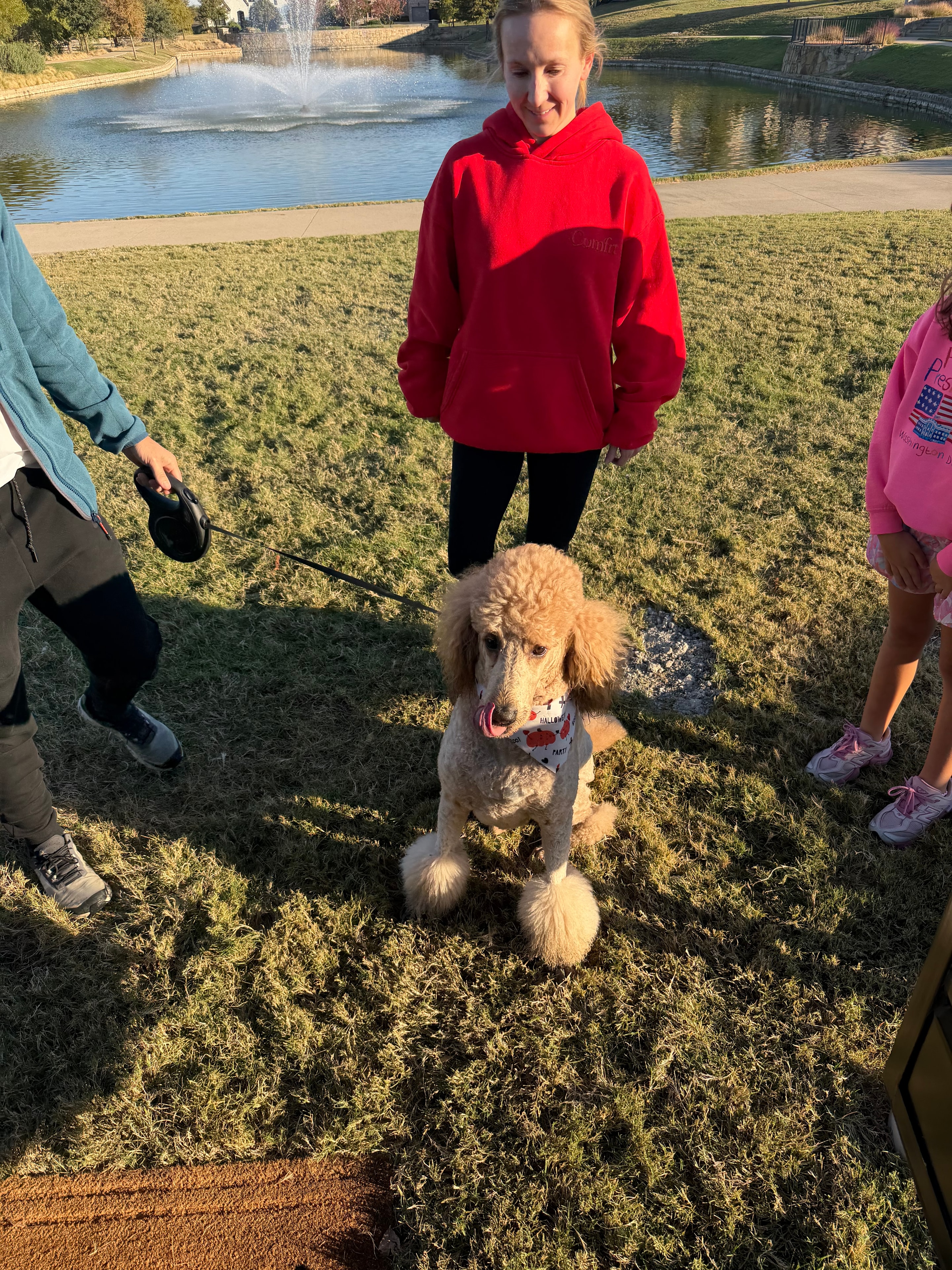 Fluffy dog at a Social Butterfly Coffee Co community popup